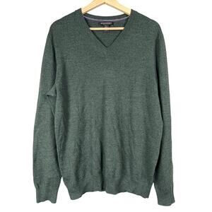 Banana Republic Pulllover Green Sweater Size Large Extra Fine Merino